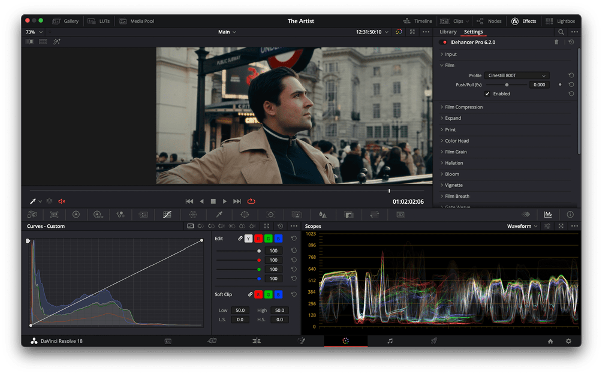 Grading with Dehancer in DaVinci Resolve