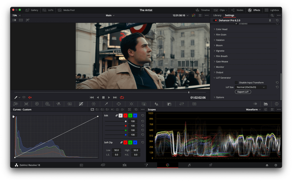 Grading with Dehancer in DaVinci Resolve
