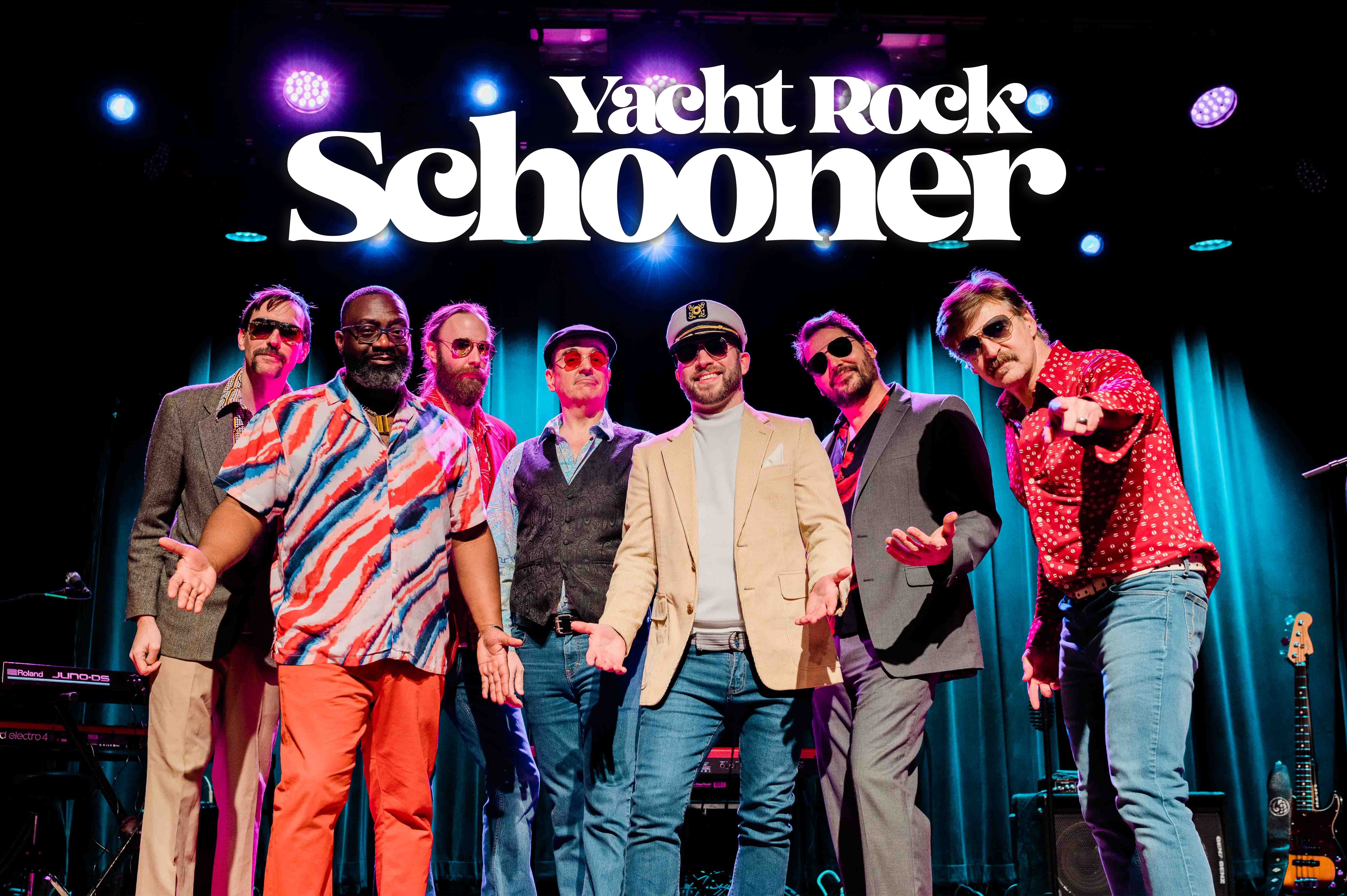 Yacht Rock Schooner logo image with the band members