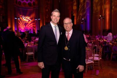 Corporate Event Entertainment producer from Atlanta, Matthew Thomas, with Jonathan G. Willen at the start of Washington Mardi Gras.