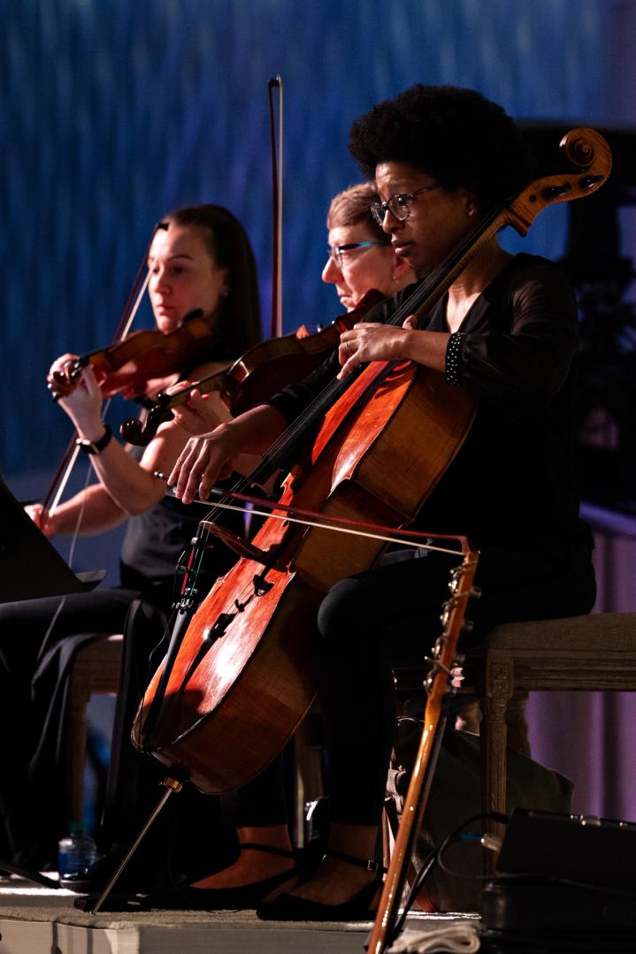 String ensemble for hire performing during a private event.