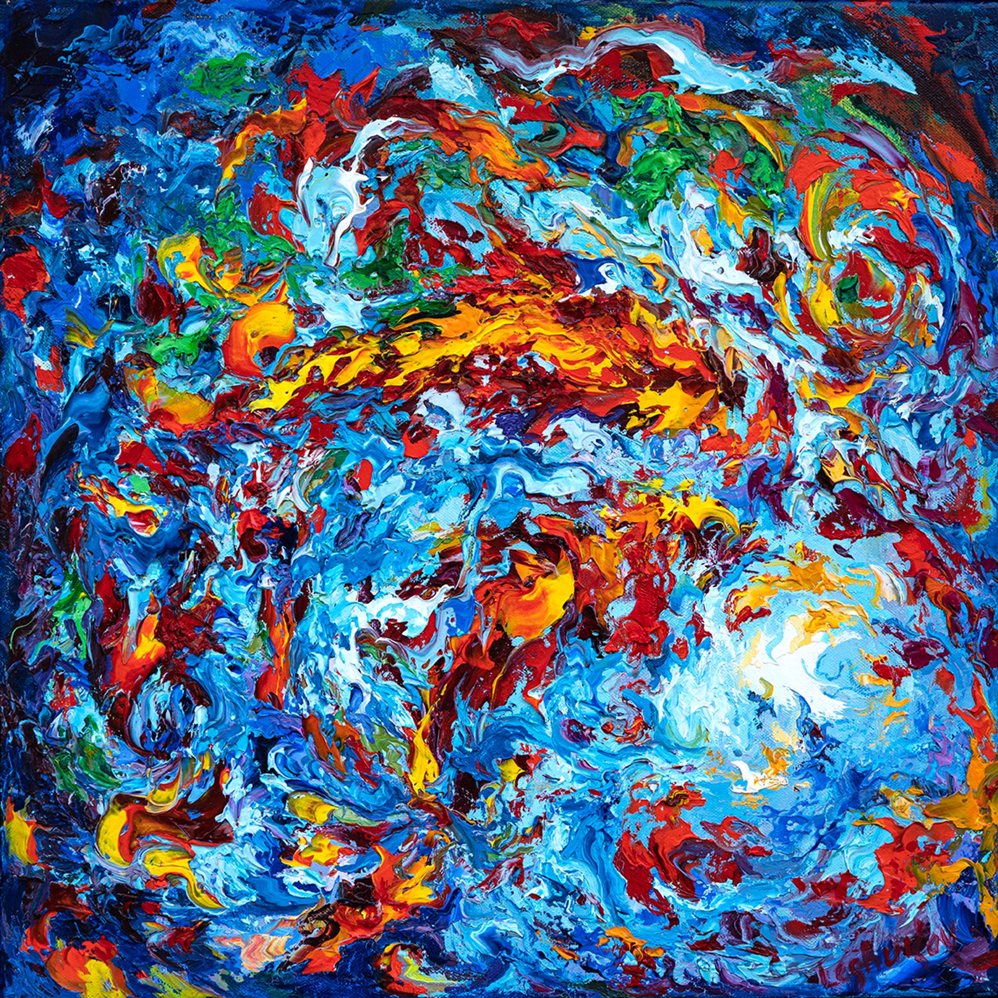 Life In The Water, oil on canvas, by Vitaly Leshukov