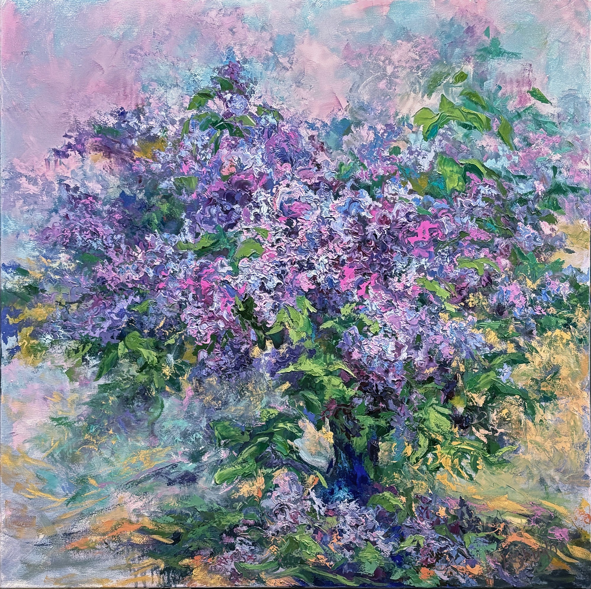 Lilas, oil on canvas, by Vitaly Leshukov