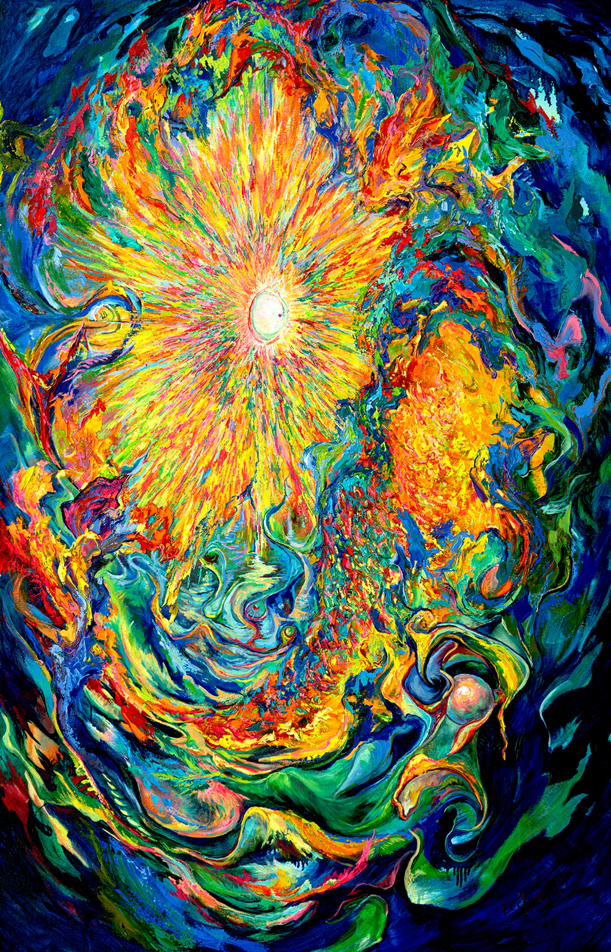 Series - Birth -14, oil on canvas, by Vitaly Leshukov