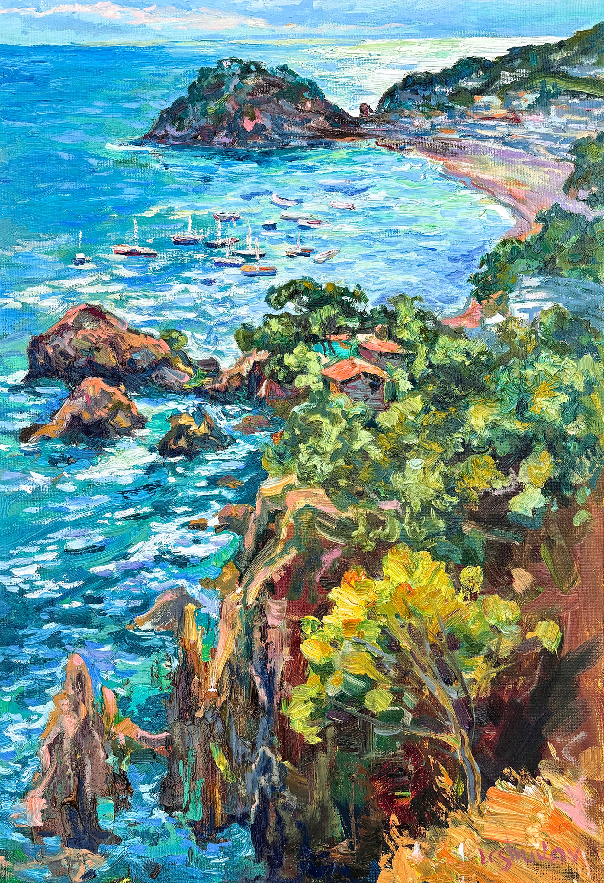 Tossa de Mar, oil on canvas, by Vitaly Leshukov