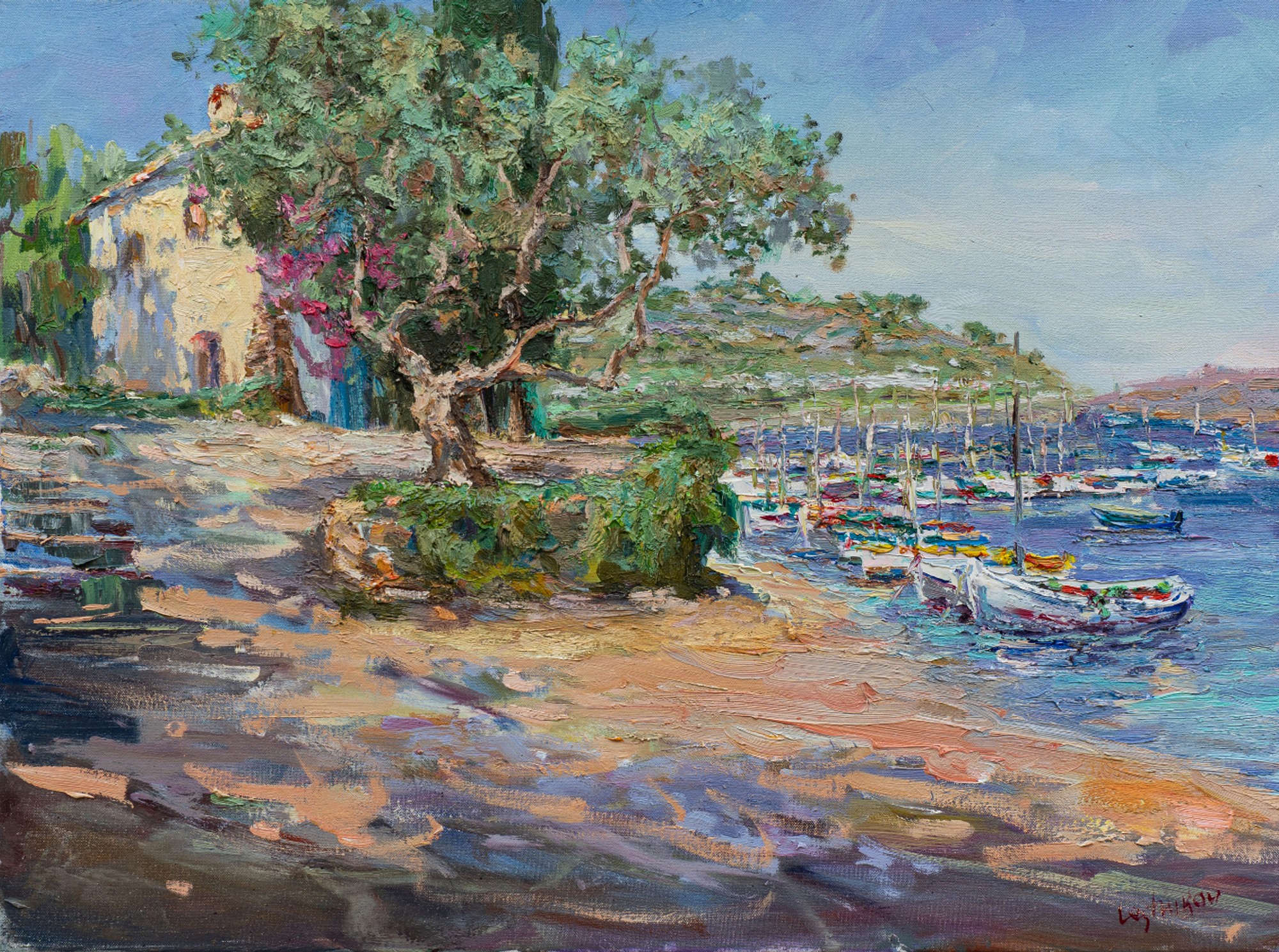 Winter in Port Lligat, oil on canvas, by Vitaly Leshukov