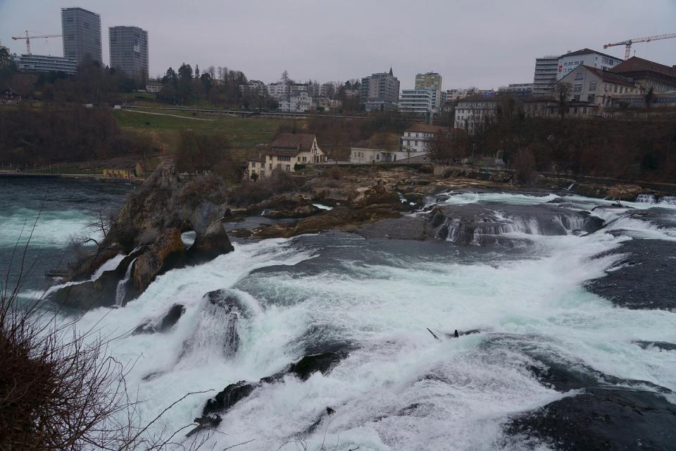 Rhine Falls near Schaffhausen, Europe’s largest waterfall