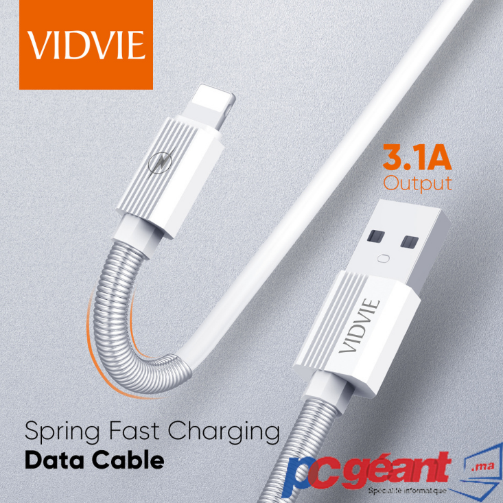 Vidvie Fast Cable (connecteur Lightning) 3.1 A