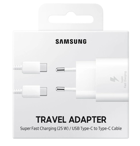 Samsung CHARGEUR SECTEUR 25W + câble type-c blanc