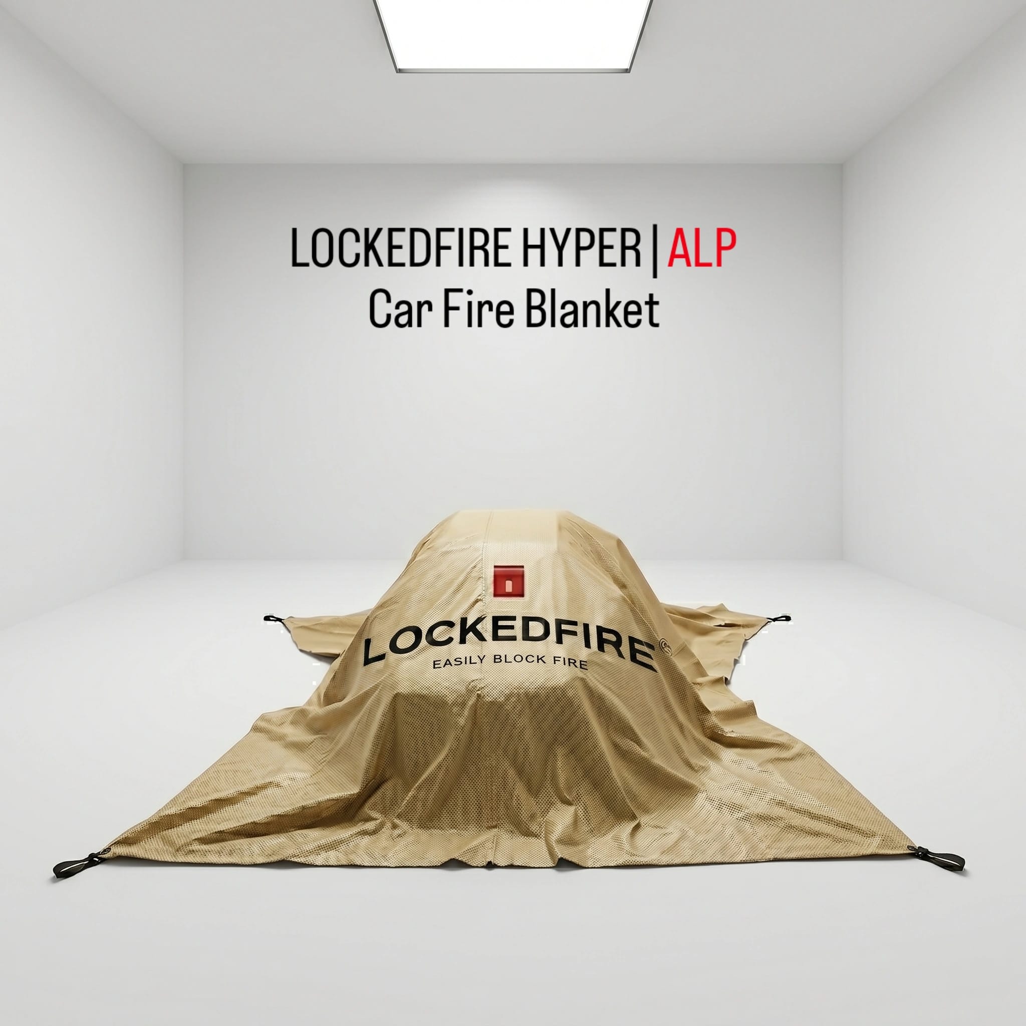 LOCKEDFIRE HYPER-ALP 6x8m Araç Yangın Battaniyesi - Elektrikli Araç ve Fosil Yakıt Araç Uyumlu Yangın Müdahale Örtüsü