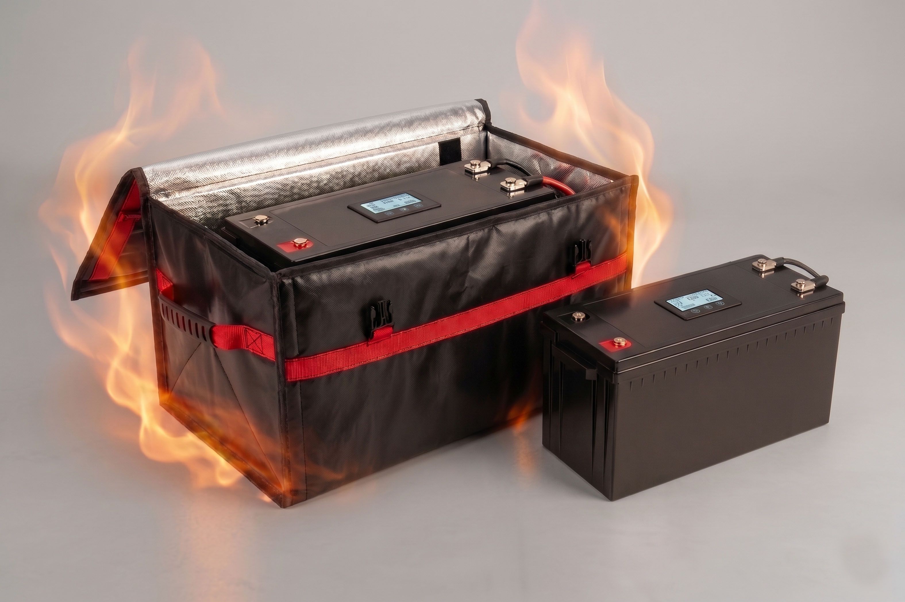 LOCKEDFIRE LIFE-PO4 Akü Muhafaza Çantası 100Ah-200Ah-300Ah Amper Uyumlu