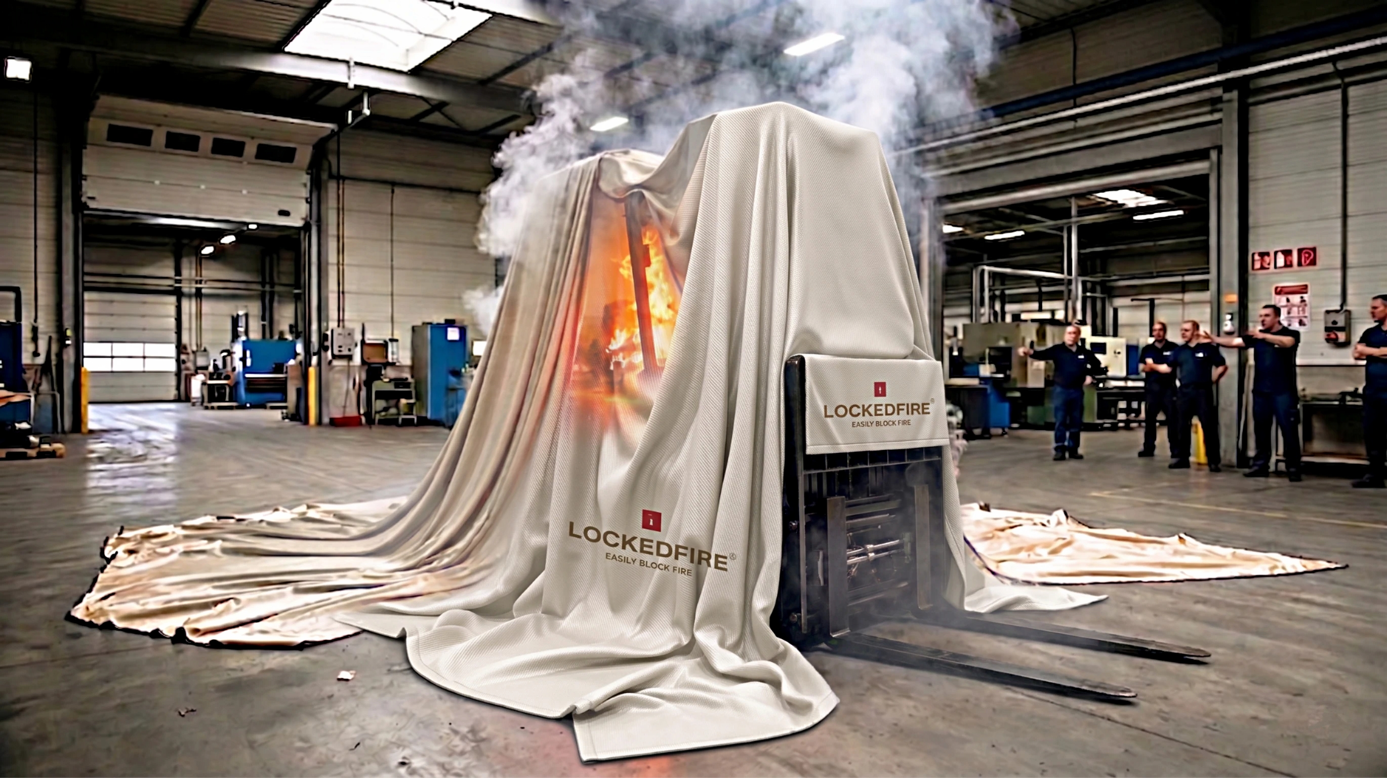 LOCKEDFIRE FORKLIFT  Yangın Battaniyesi Yangın Müdahale Örtüsü