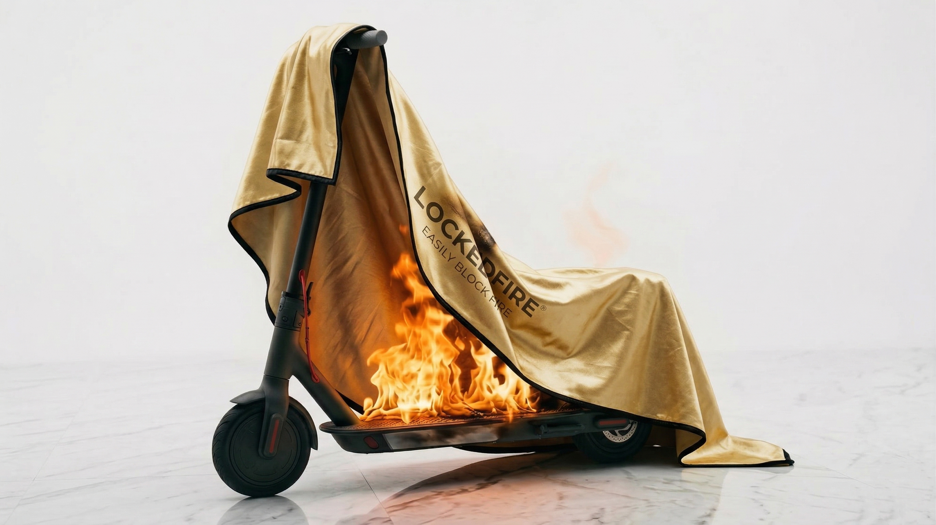 LOCKEDFIRE E-SCOOTER Yangın Battaniyesi Yangın Müdahale Örtüsü