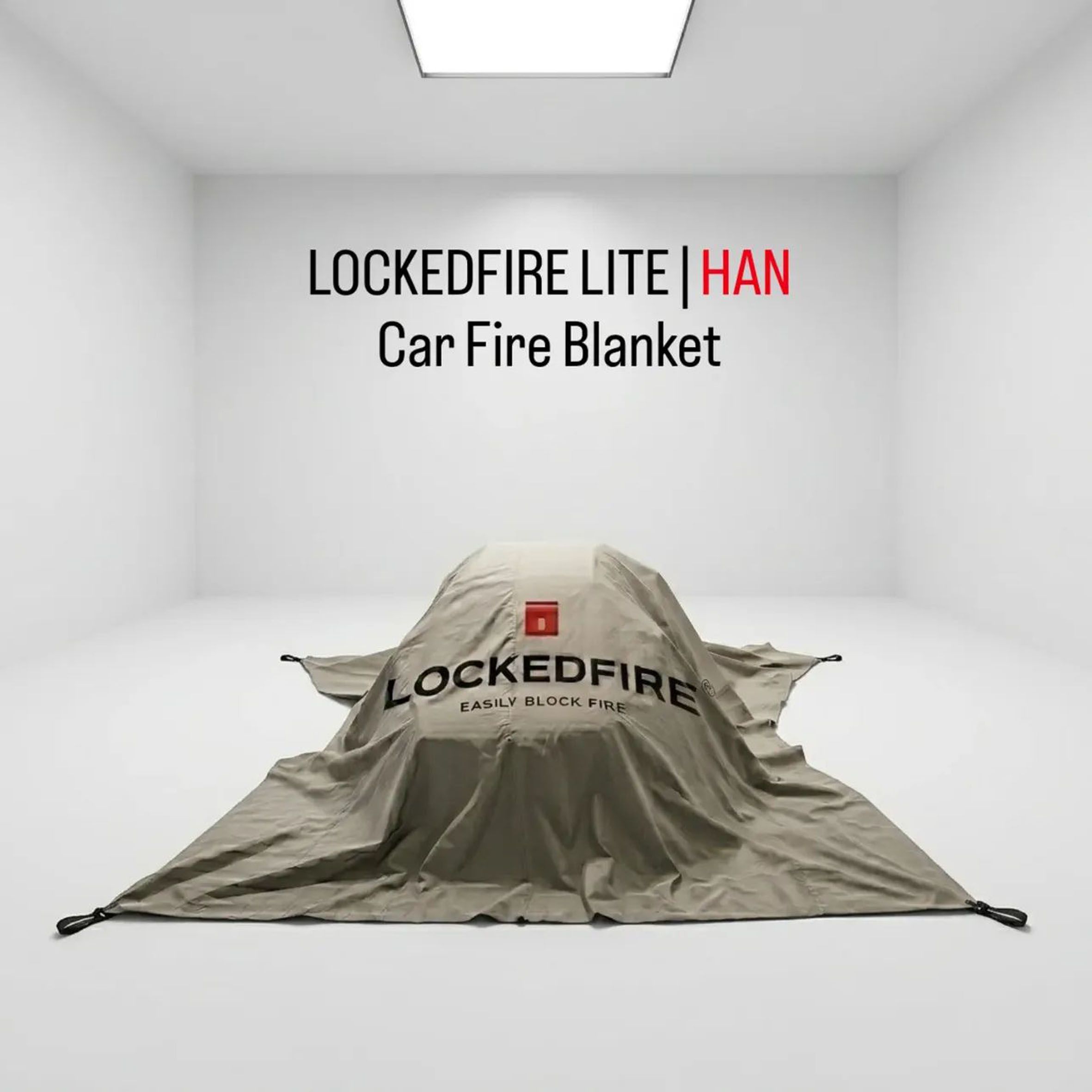 LOCKEDFIRE LITE-HAN 6x8m Araç Yangın Battaniyesi - Elektrikli Araç ve Fosil Yakıt Araç Yangın Müdahale Örtüsü