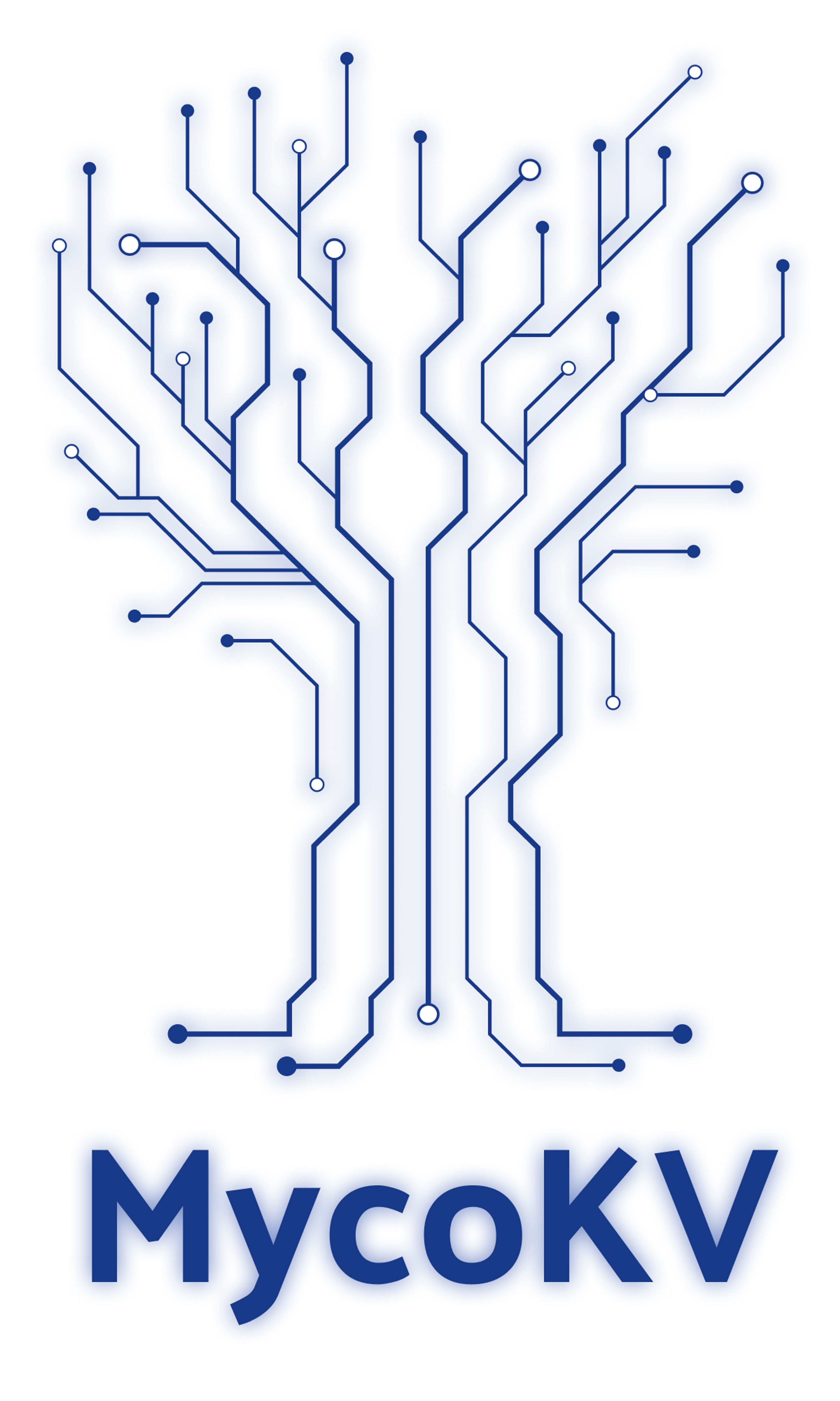 MycoKV logo which includes a tree drawn like circuitry