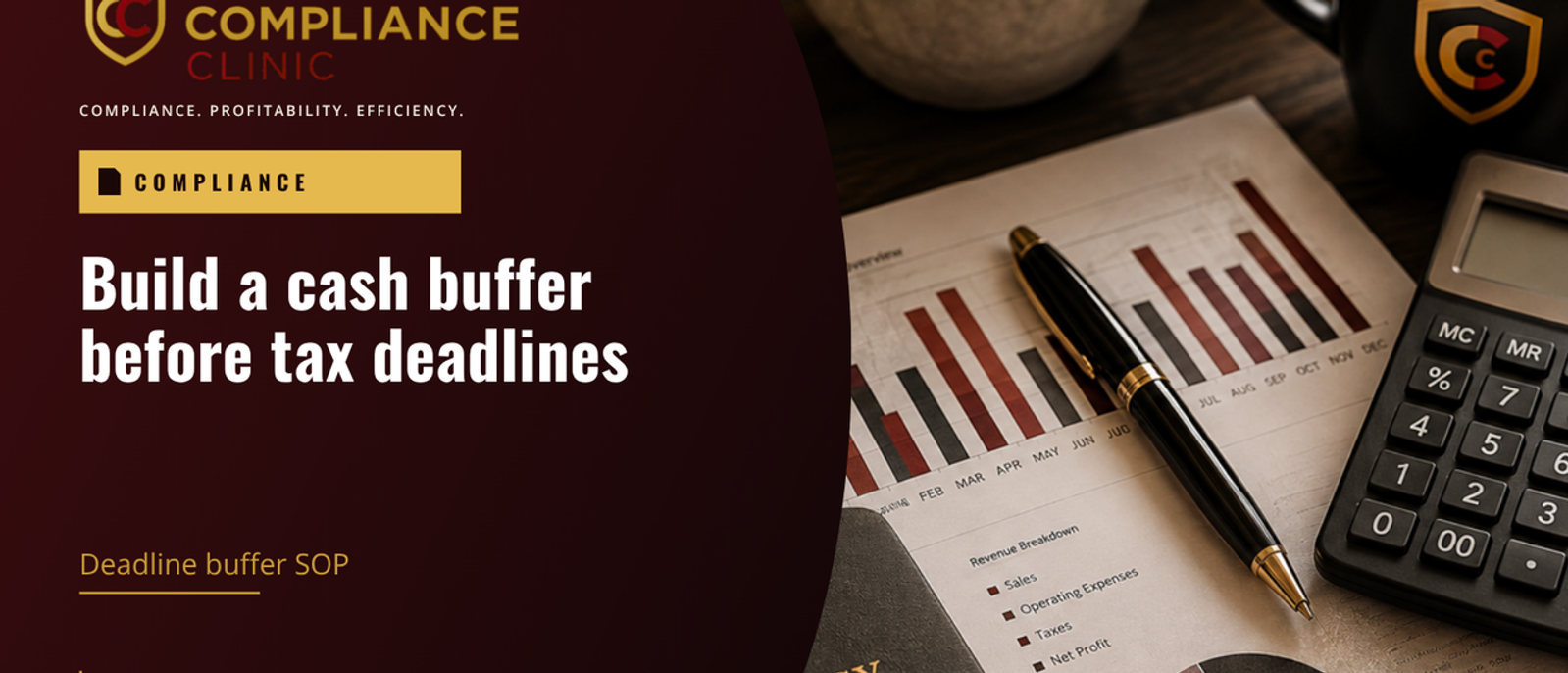 Build a cash buffer before tax deadlines