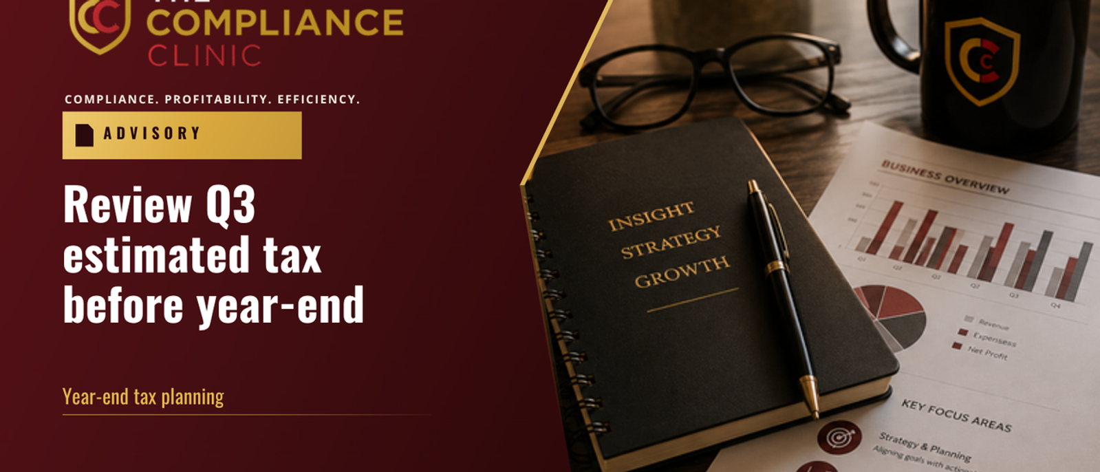 Review Q3 estimated tax before year-end