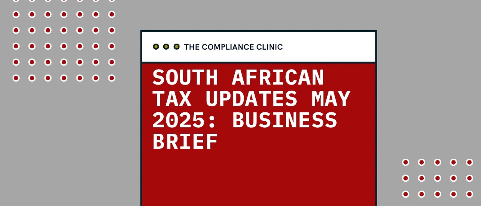 South African Tax Updates May 2025