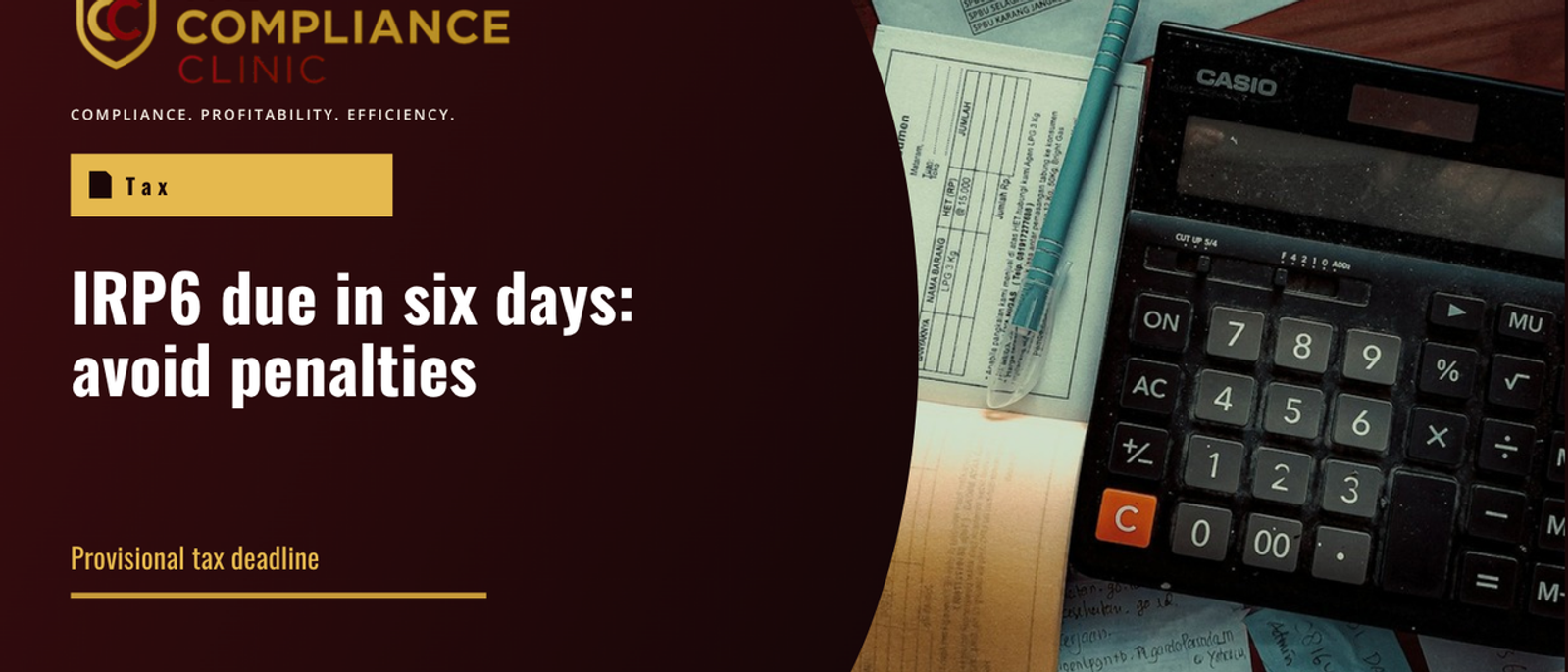 IRP6 due in six days: avoid penalties