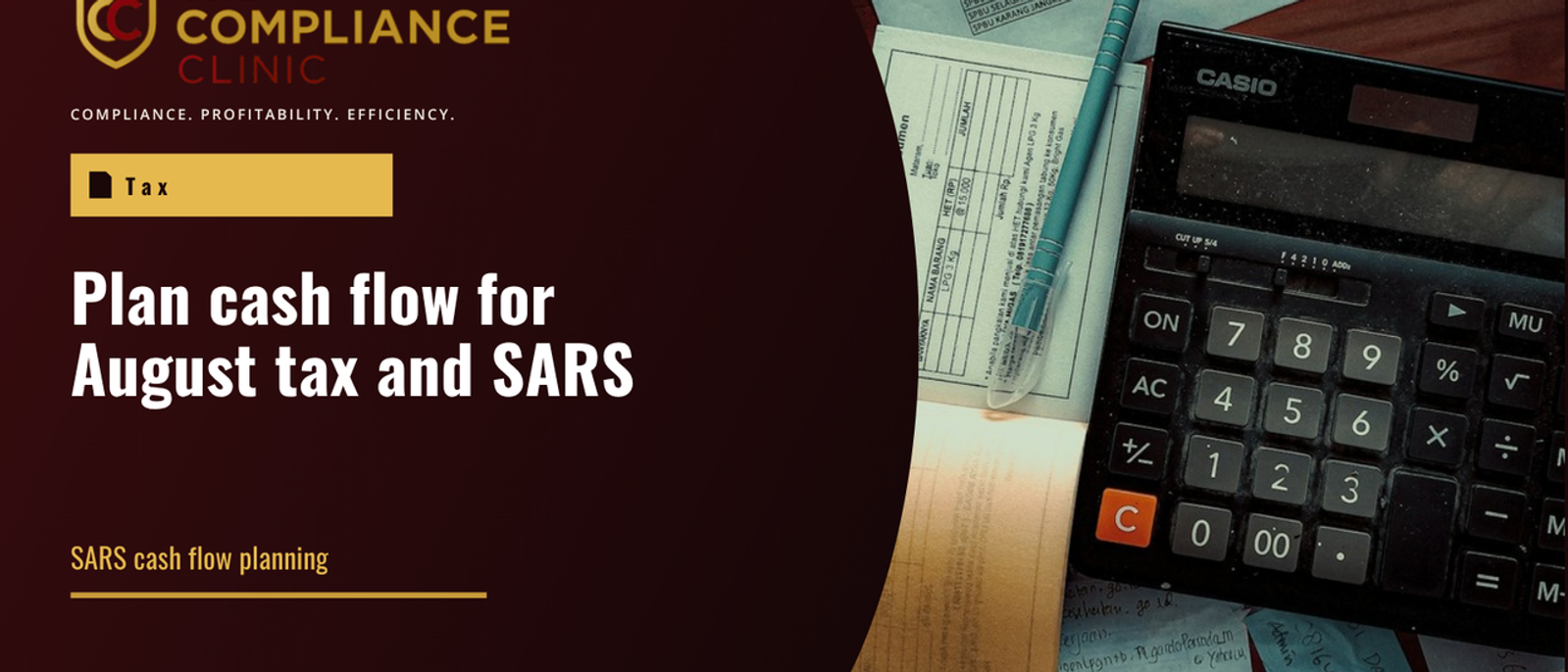 Plan cash flow for August tax and SARS