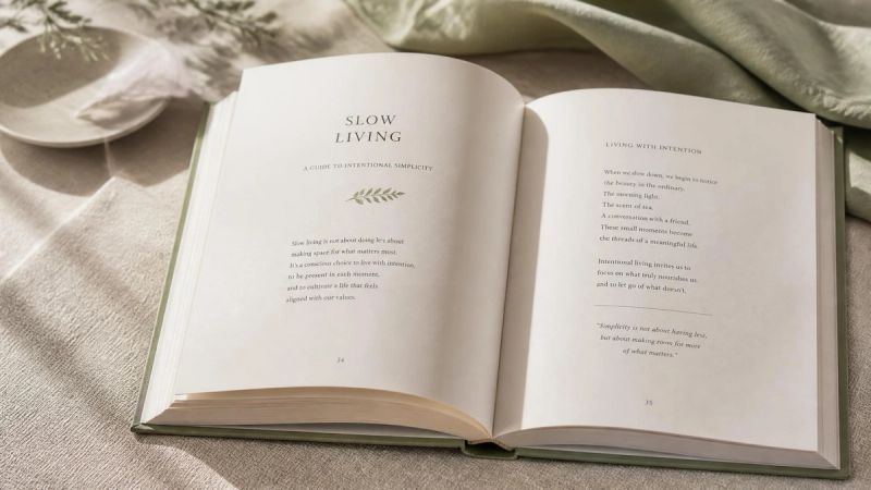 An open book on a linen surface, representing frequently asked questions about menopause depression