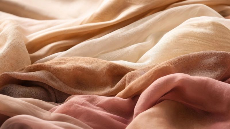 Abstract close-up of fabric and skin tones, representing the mental picture we have of our bodies