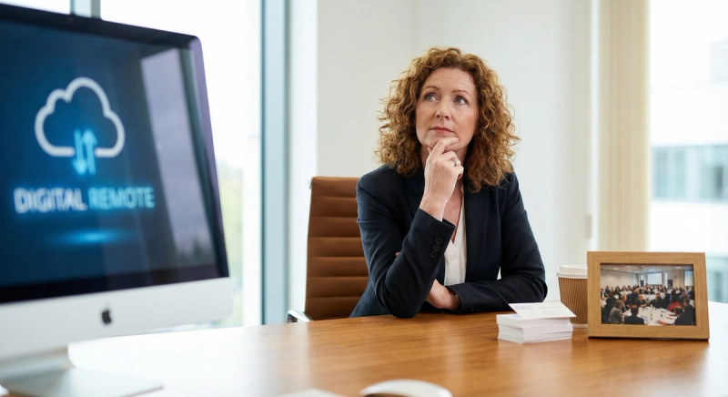 Person making decision about therapy format