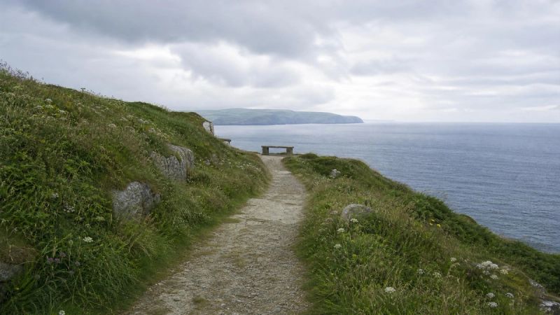 Irish coastal phone box or quiet place where someone might pause before reaching out for mental health support