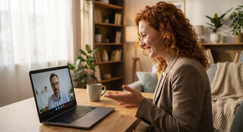 Online therapy video session