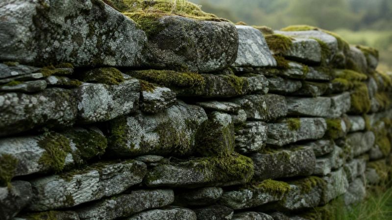 Weathered but beautiful old Irish stone wall, symbolising the layers of experience behind complex PTSD