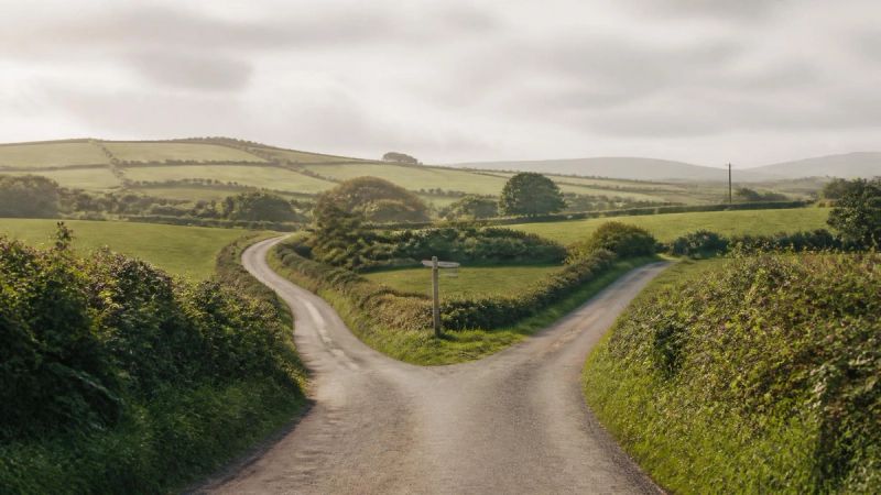 A peaceful path through Irish countryside, representing the many approaches that help menopause anxiety