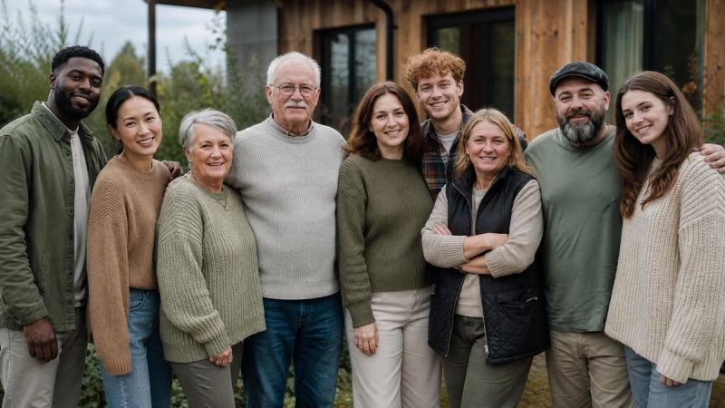 A diverse group of people of different ages and backgrounds