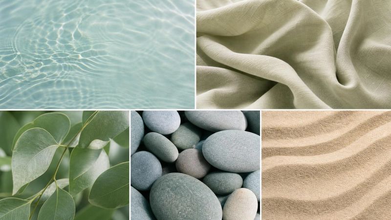 A mosaic of natural textures representing the different subtypes of OCD