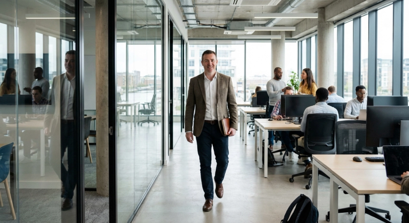 Confident tech professional