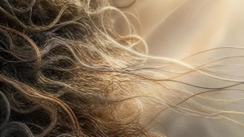 Tangled threads being gently untangled