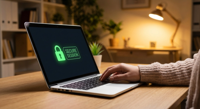 Secure online therapy session