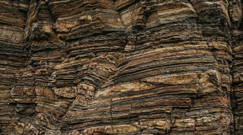 Layered stone strata, symbolising how the body remembers trauma
