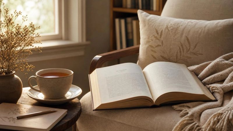 Open book with soft light, representing answers to frequently asked questions about confidence