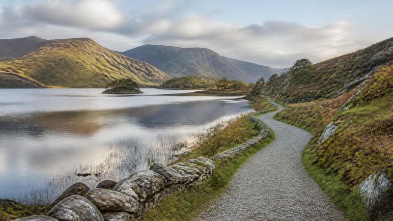 A peaceful Irish lakeside path, representing the many approaches that help brain fog