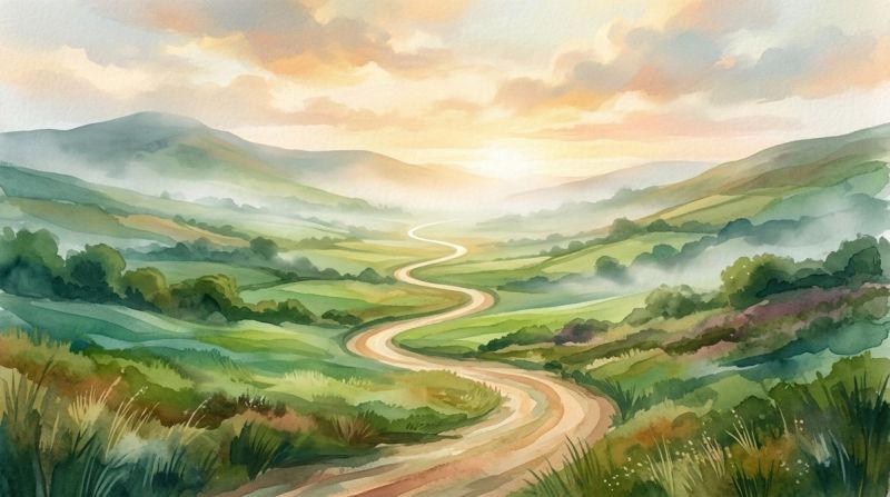 Misty Irish landscape symbolising hope and new options
