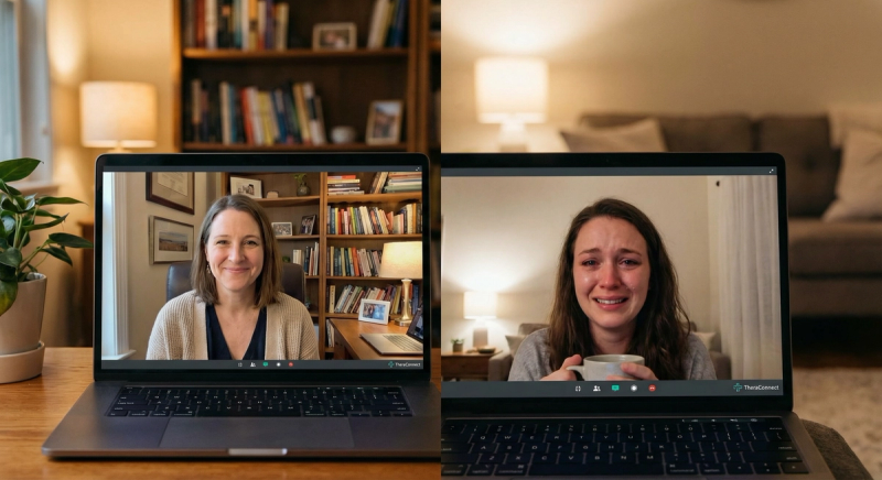 Therapeutic relationship through video session