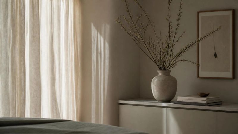 A dimly lit room with soft light, symbolising the flatness of menopause depression