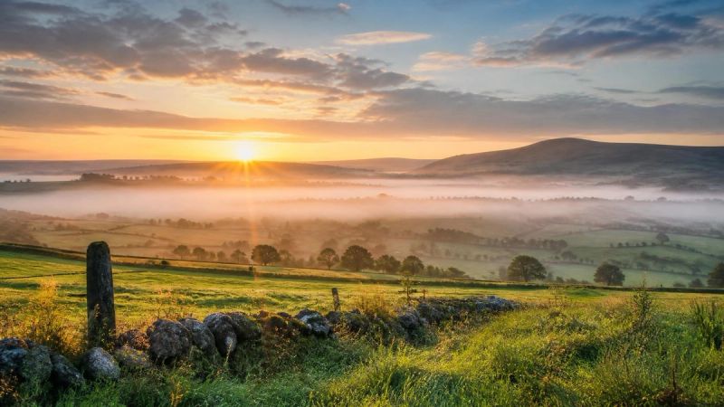 A peaceful Irish landscape at sunrise, symbolising hope and better sleep