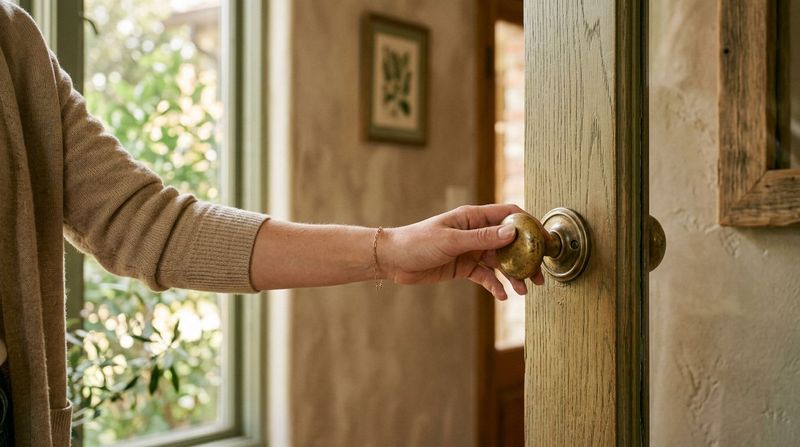 Hand reaching for a door handle, symbolising starting therapy
