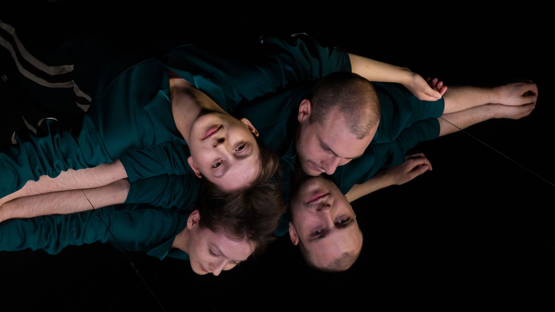 four artists photographed from above