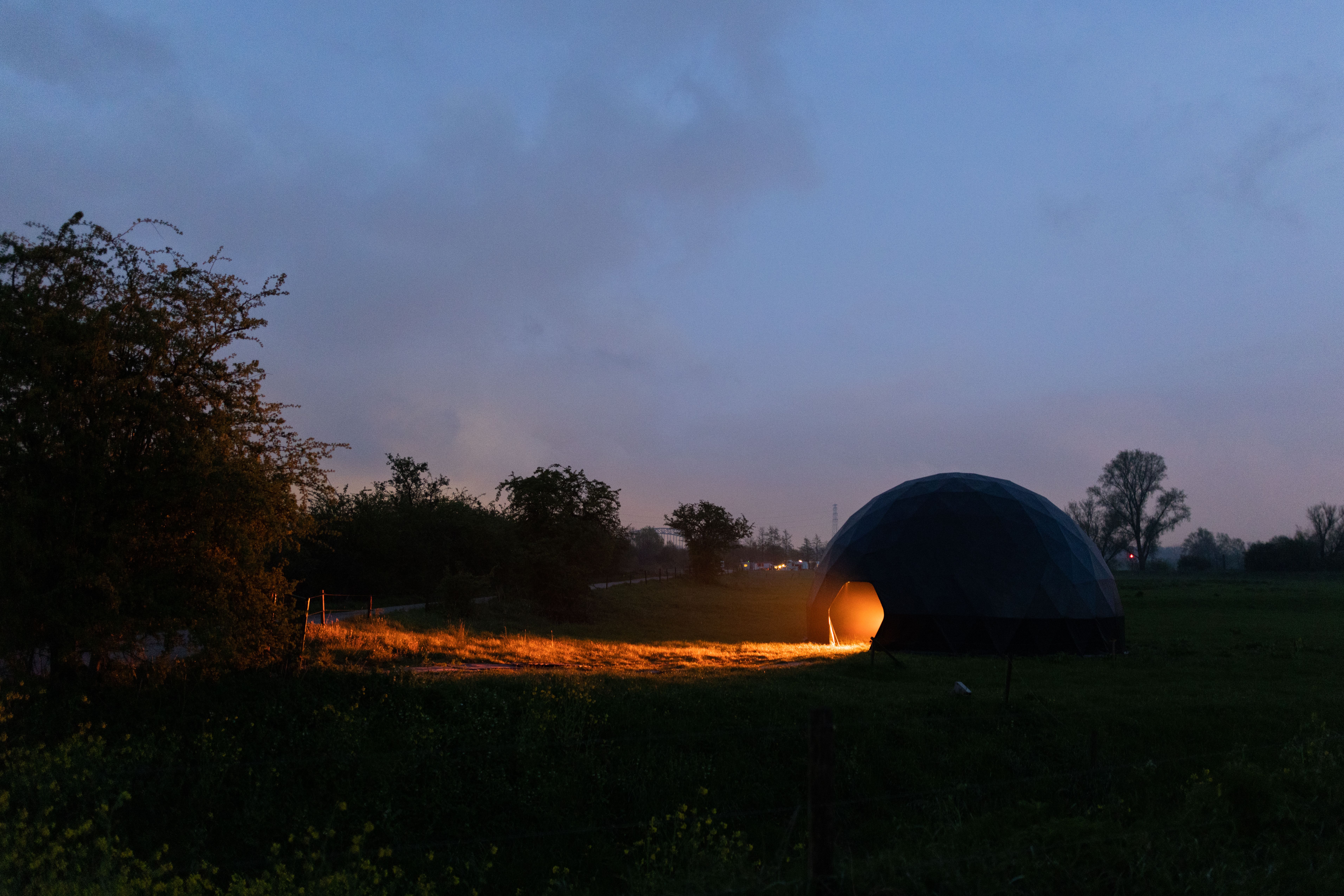 Bulb Tent in the Dark