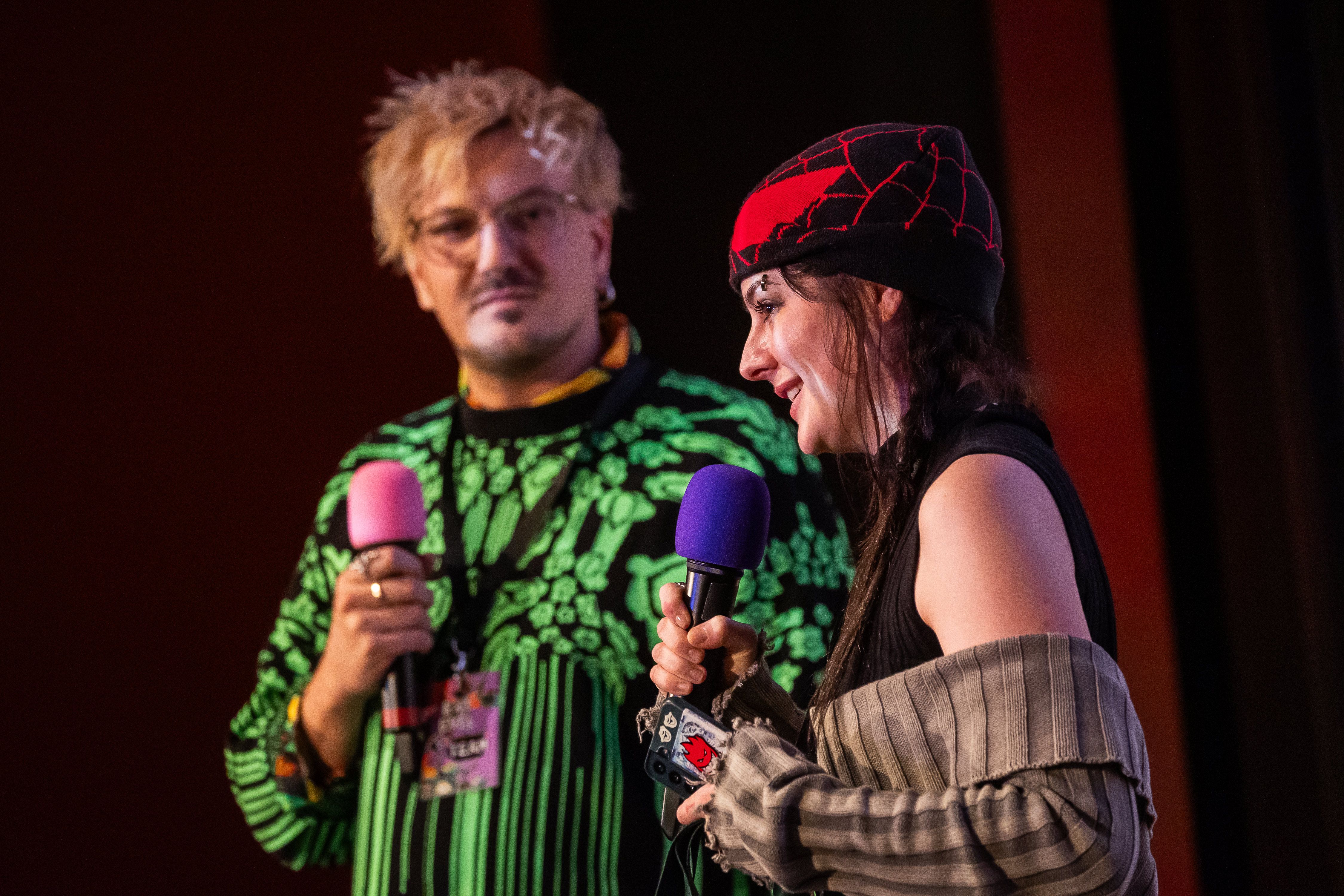 two moderating persons