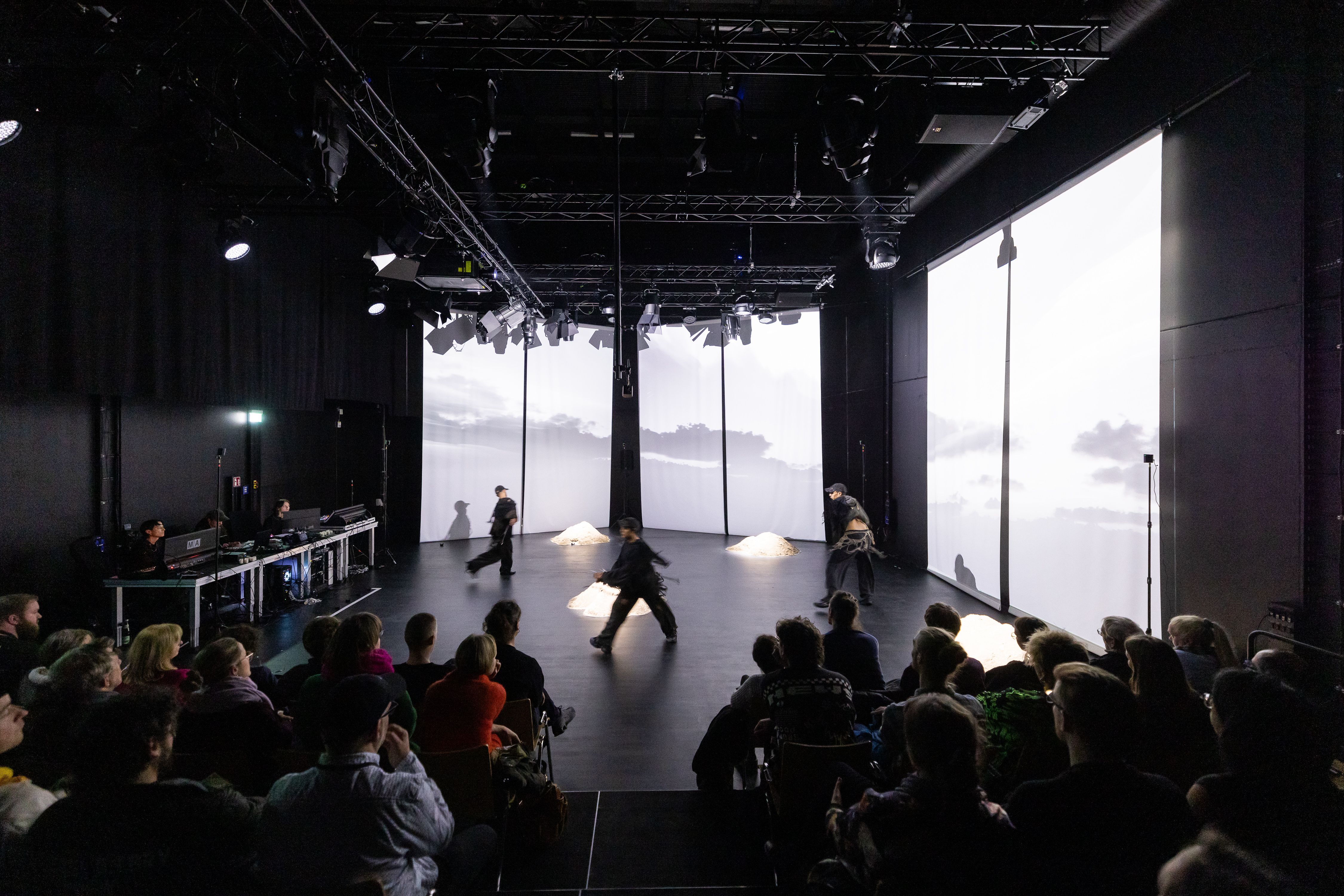 Performance on a stage with an audience 