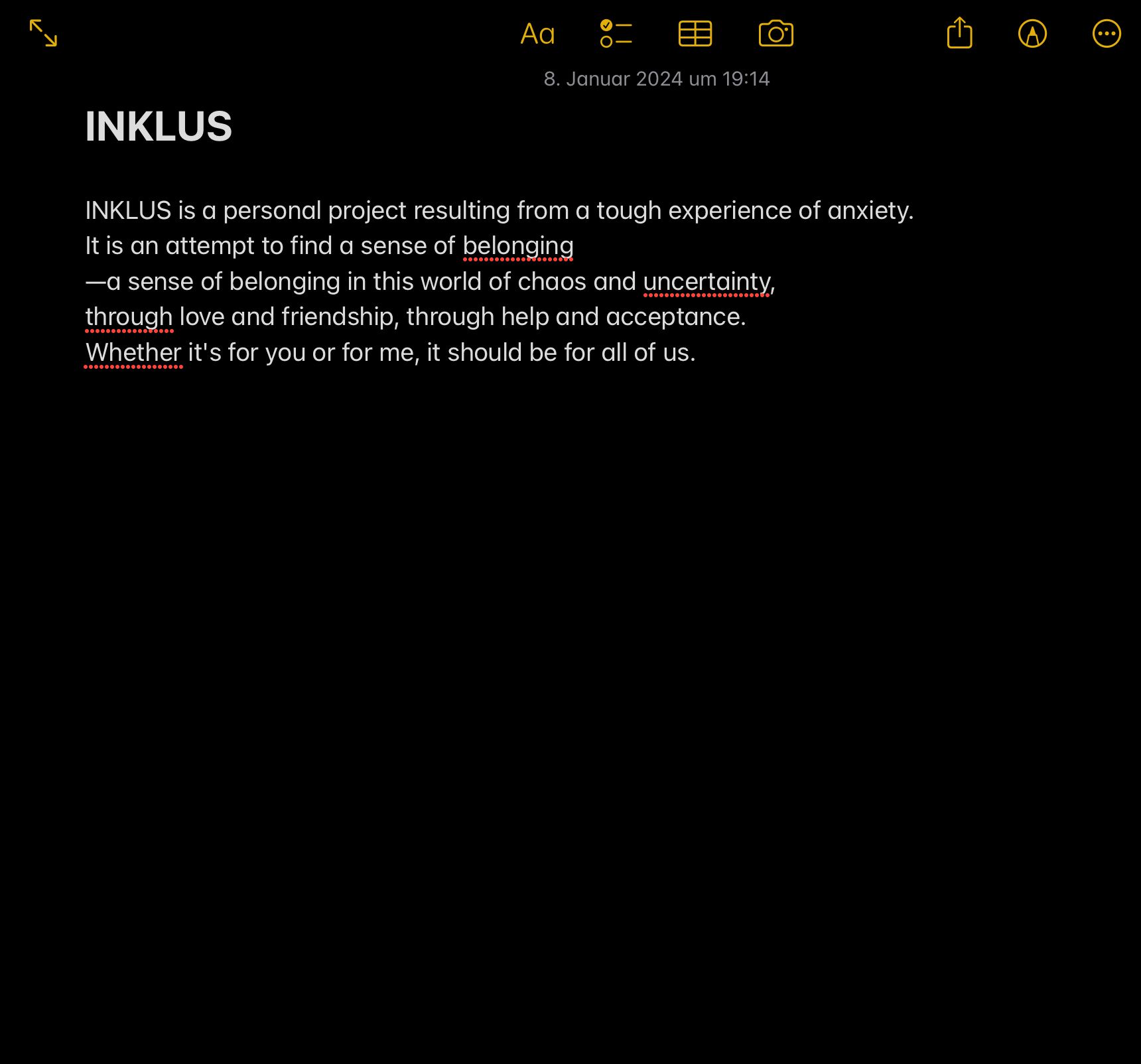 BIRTH OF INKLUS