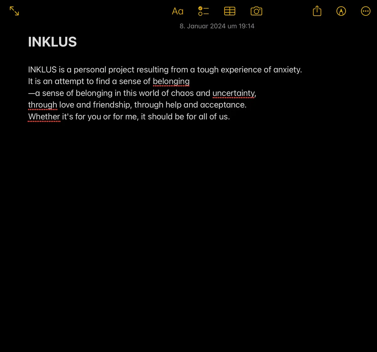 BIRTH OF INKLUS